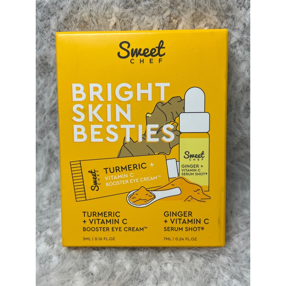 Sweet Chef Bright Skin Besties Turmeric Vitamin C Eye Cream & Ginger Serum Set
